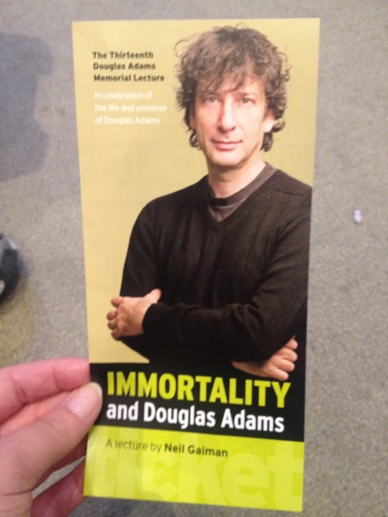 Program 13th Douglas Adams Memorial Lecture