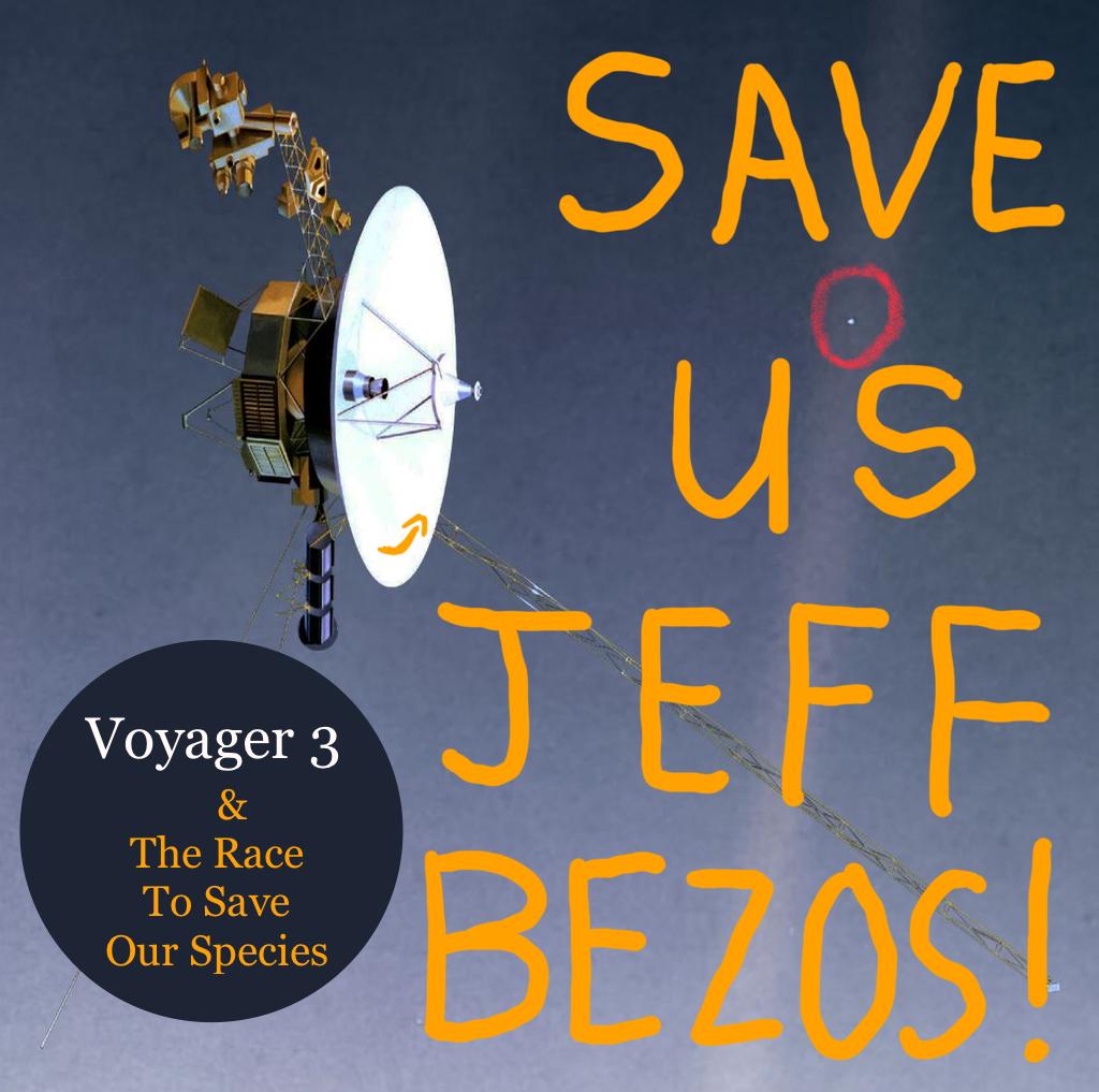 Podcast Cover Save Us Jeff Bezos!