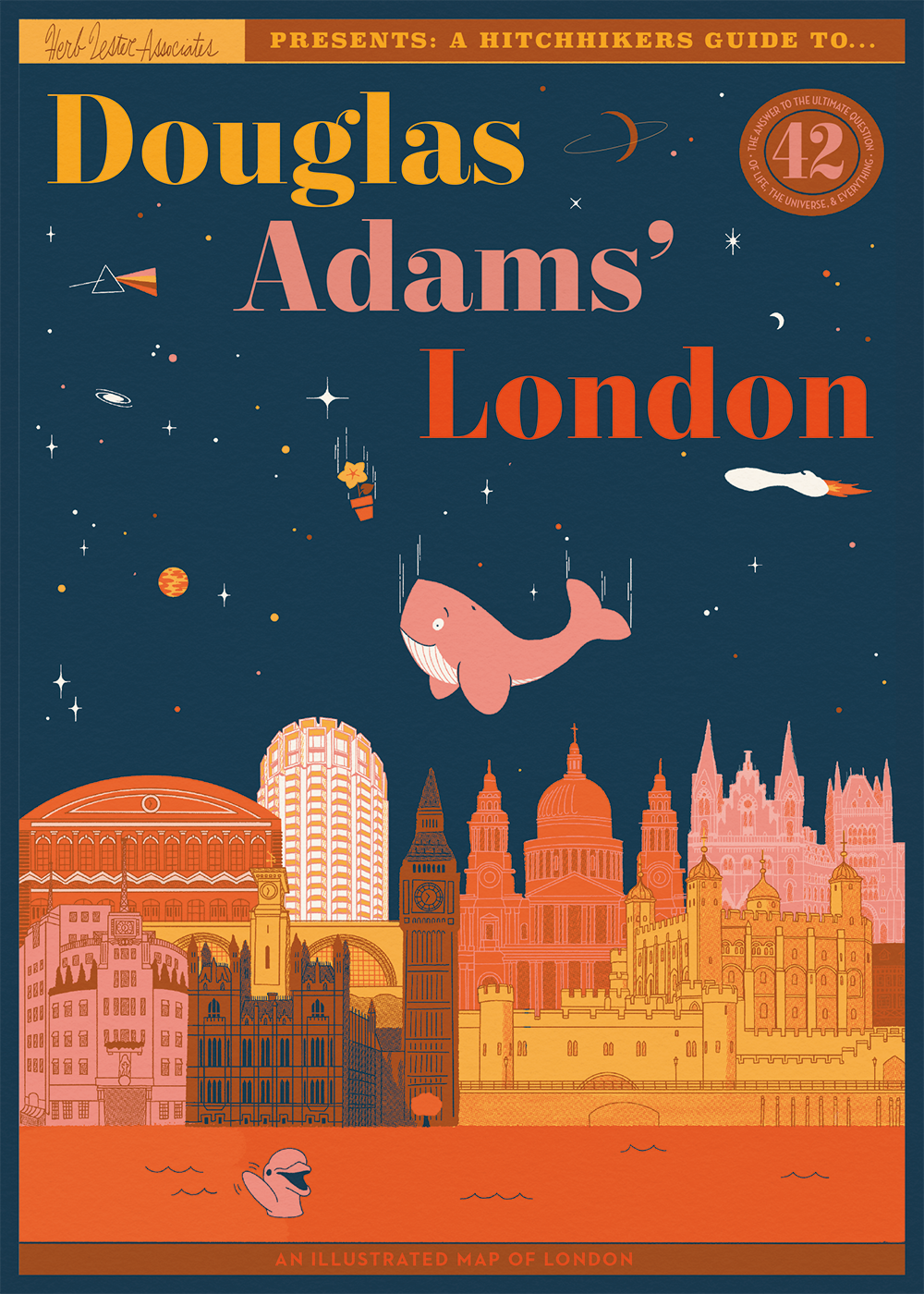 The Douglas Adams’ London Map and Guide is Available to Pre-Order from Herb Lester!